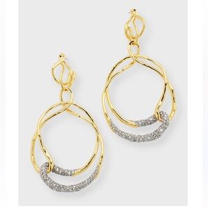 Alexis Bittar Solanales Twisted Drop Hoop Earrings